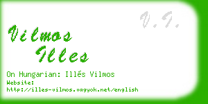 vilmos illes business card