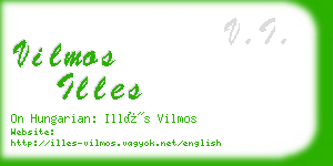 vilmos illes business card